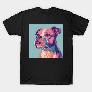 Retro Staffordshire Bull Terrier: Pastel Pup Revival T-Shirt